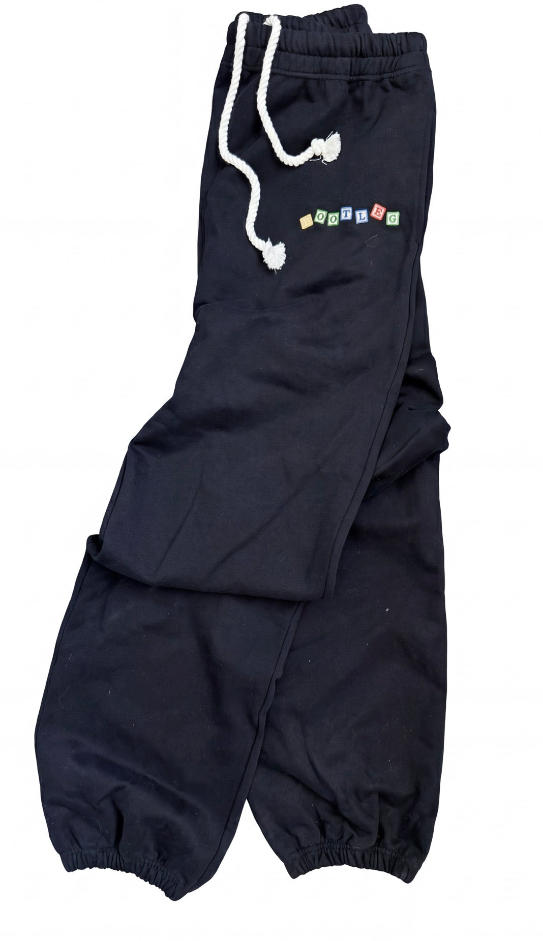 Bootleg Black Baggy Sweats