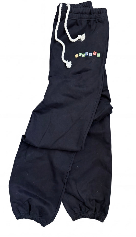 Bootleg Black Baggy Sweats